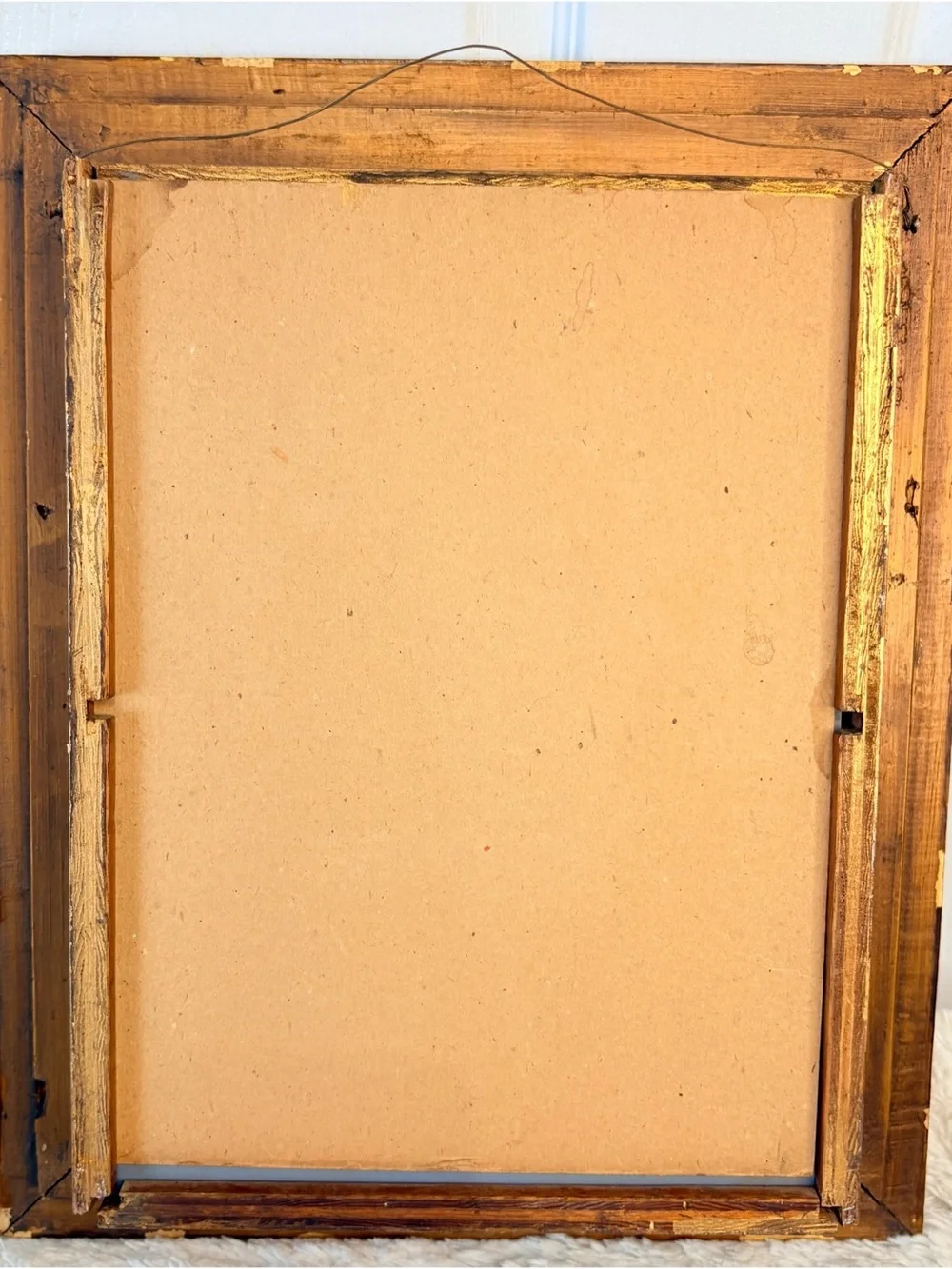 Antique 40s 50s MCM Mirrored Gold Gilt Curio Wall Shelf Dove Tail 14x17x4